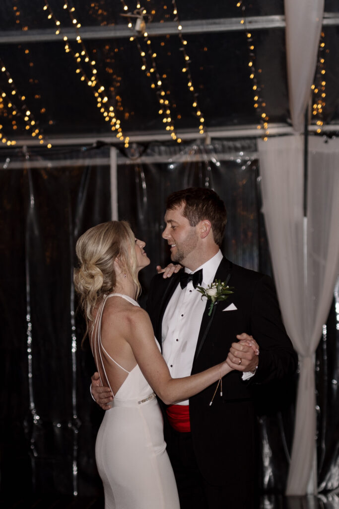 Bride and groom first dance